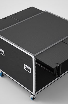 16U Double Rack Case with Sliding Door