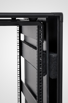 28U Slam Lid Rack Case with wheels