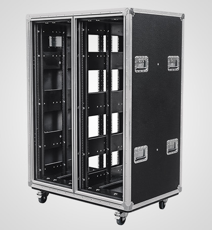 32U Double Slam Lid Shockmount Rack Case