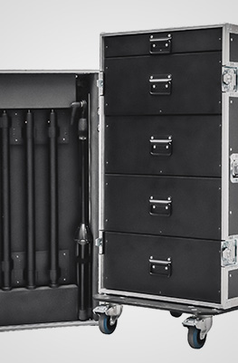 5 Drawer Universal Tech Flight Case with Side Table