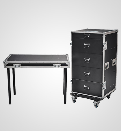 5 Drawer Universal Tech Flight Case with Side Table