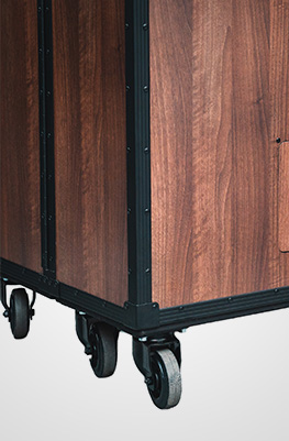 Dark Wood Book Case With Shelving