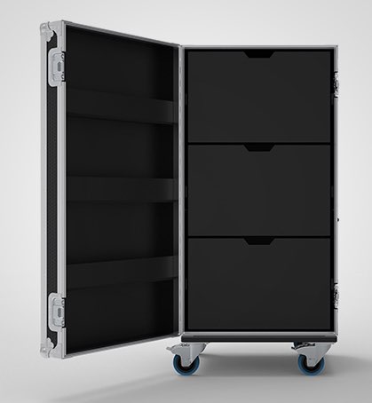 3 Drawer Universal Production Case with Hinged Lid