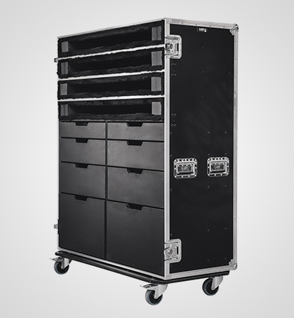 4 Way Keyboard Vault Flight Case with Drawers