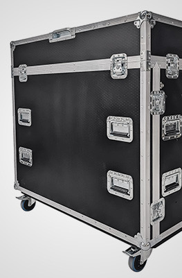 Mobile Production Flight Case with Rear Slam Lids & 10U Racks