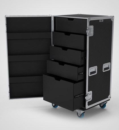 5 Drawer Universal Production Case with Hinged Lid