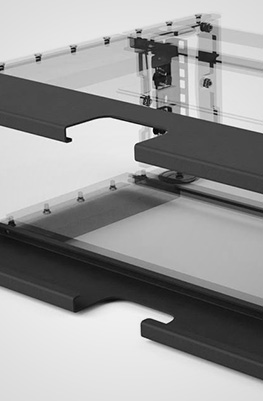 PTS Back Panel with Cable Cutout for Shallow Rack