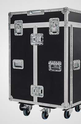 33 Drawer Tech Flight Case with Rack Space & Hinged Lids