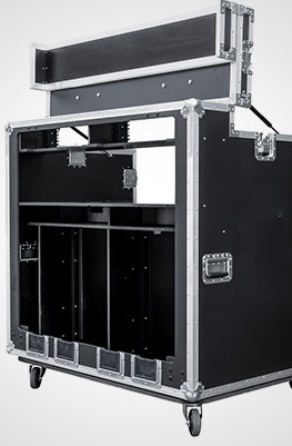 Twin 12U Production Case with Pull Out Drawers