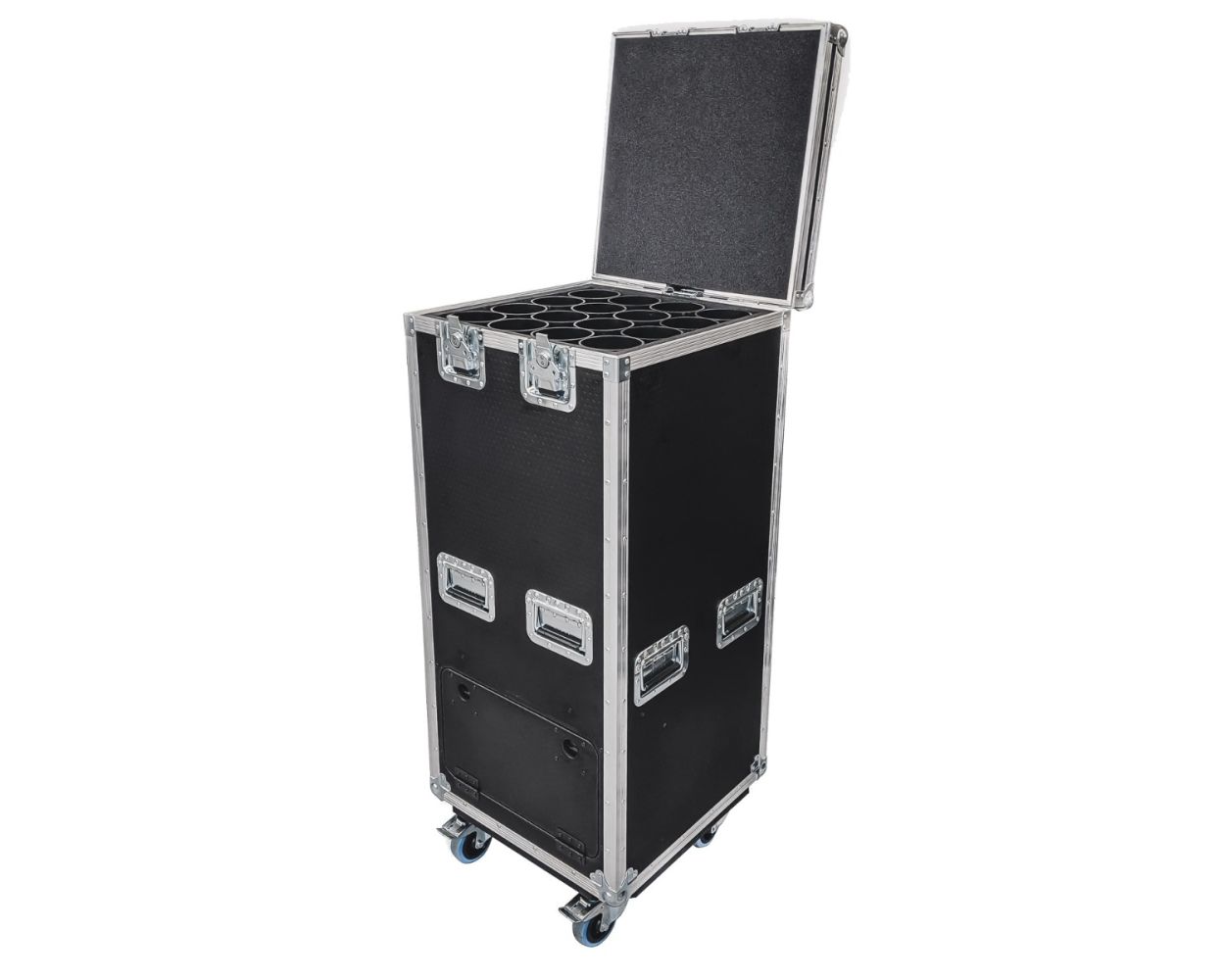 16 Way Microphone Stand Flight Case with Compartment NSP Cases