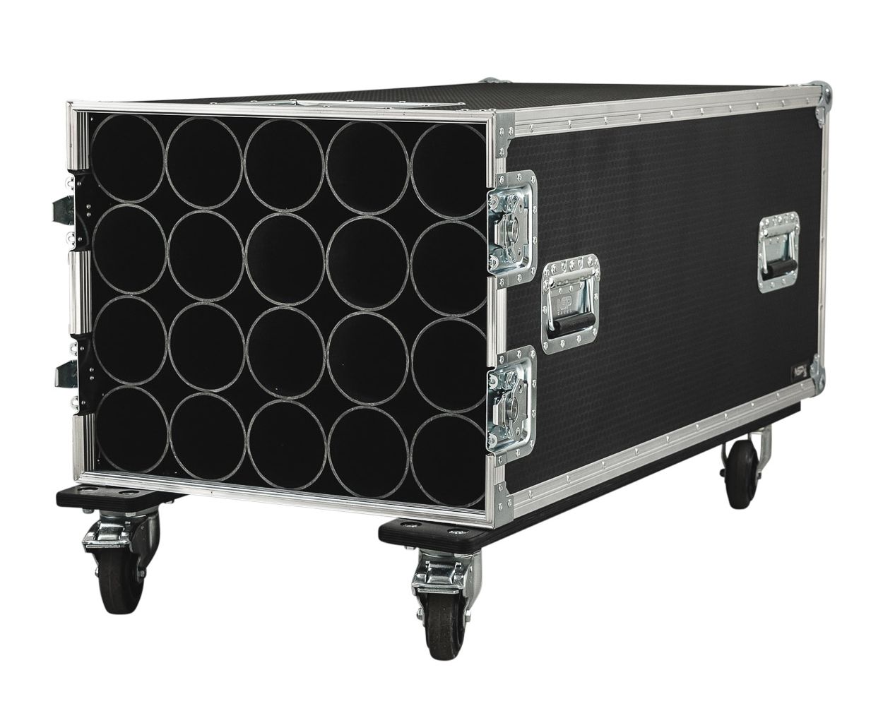 20 Way Microphone Stand Flight Case 490mm Deep NSP Cases