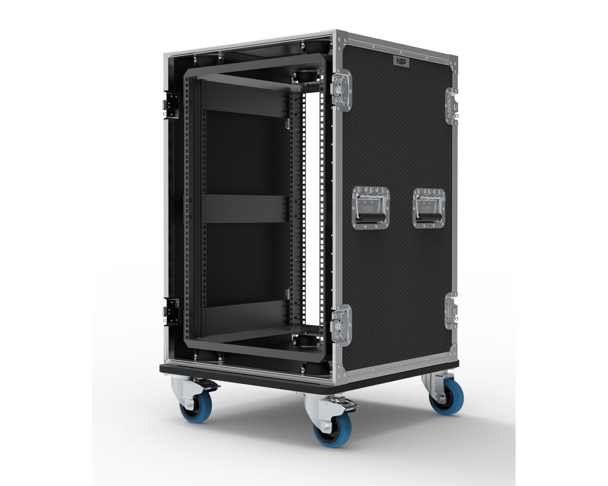 16U Suspended Shockmount Rack Flight Case | NSP Cases