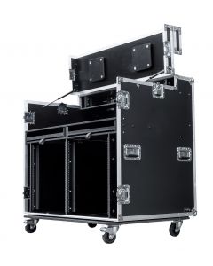 Portable Production Flight Case with Rack Space and Wheels