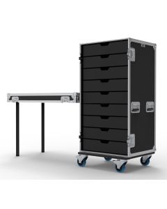 9 Drawer Universal Production Flight Case