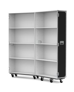 Medium Retail Display Flight Case with White Interior