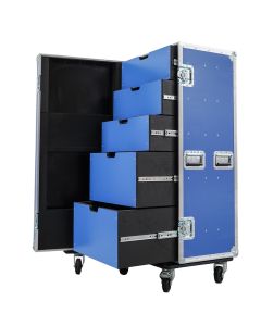 5 Drawer Universal Production Flight Case in Blue