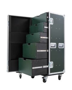 5 Drawer Universal Production Flight Case in Green