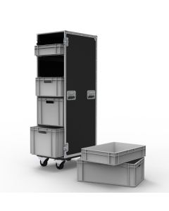 6 Drawer Euro Container Flight Case