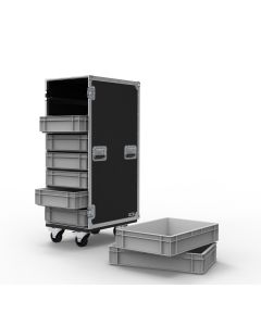 8 Drawer Euro Container Flight Case