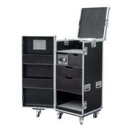 Plane Computer Case Portable Office Tech Flight Case with Castors | NSP Cases